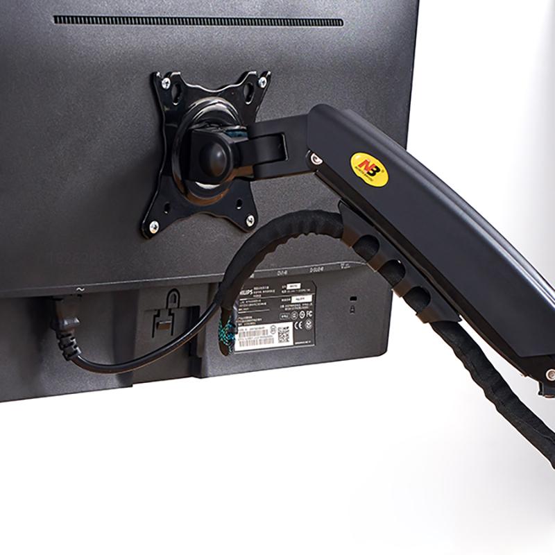 Desktop NB F160 + FP-2 Gas Spring Dual Arm for 17"-27" Monitor Holder + 10"-17" Laptop Support Air Press Mount Stand Load 2-9kg