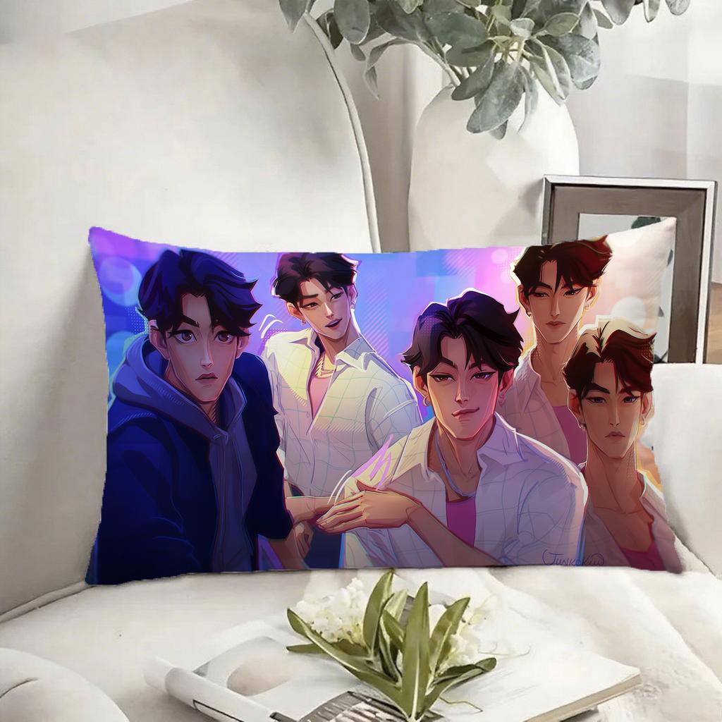 KPop Demon Hunters Anime style pillowcase: colorful star characters, cool patterns, fashionable home decoration