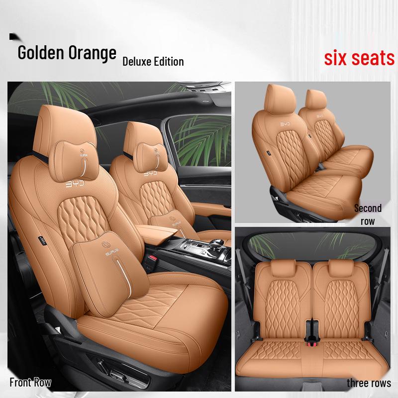 BYD Tang Full Leather Car Seat Cushion: Fits 5, 6, 7-Seater Models