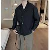 Spring Autumn New Fashion Tailored Collar Long Sleeve Solid Cardigan Men's Clothing Korean Loose Trend All-match Hip Hop Shirts