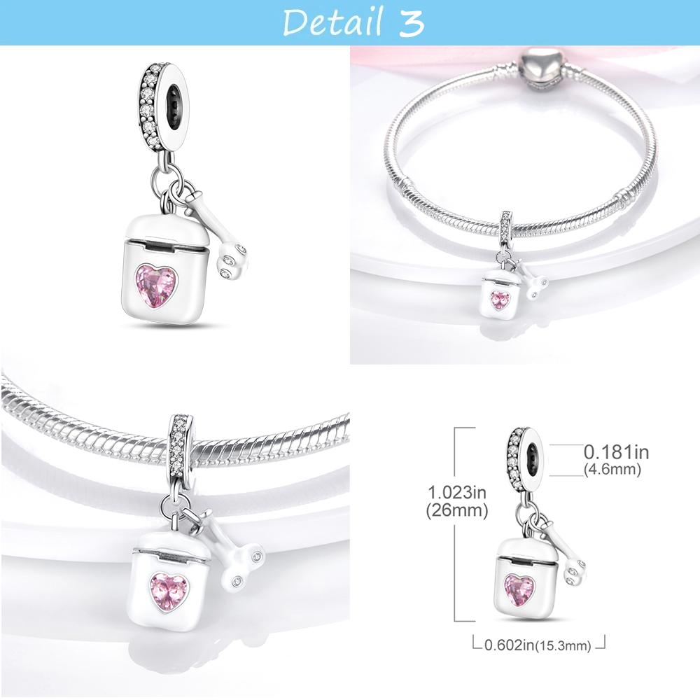 copper Plated Oiginal Design Color Music Guitar Microphone Dangle Charm Compatible With Bangle Bracelets Bead Women Do It Yourself Jewellery Making