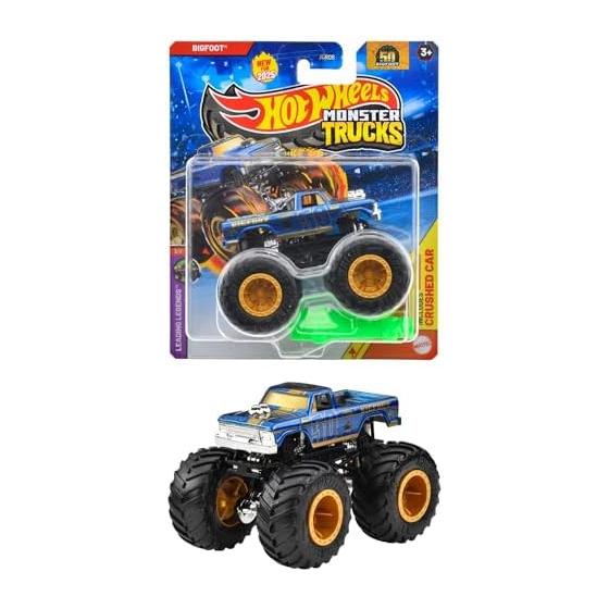 Hot Wheels Монстр-Трак 1:64 BigFoot Машинка-игрушка Мини-автомобиль для возраста от 3 лет Синий JGR08