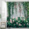 1 Pezzo Tenda da Doccia Floreale Romantica con Fiori Rosa e Bianchi Moderna Decorativa per Bagno di Casa
