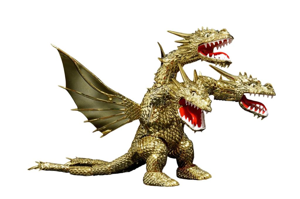 Chibimaru Godzilla Series King Ghidorah 70th Anniversary Version Luxury Plated Plastic Model No.402 (1991)