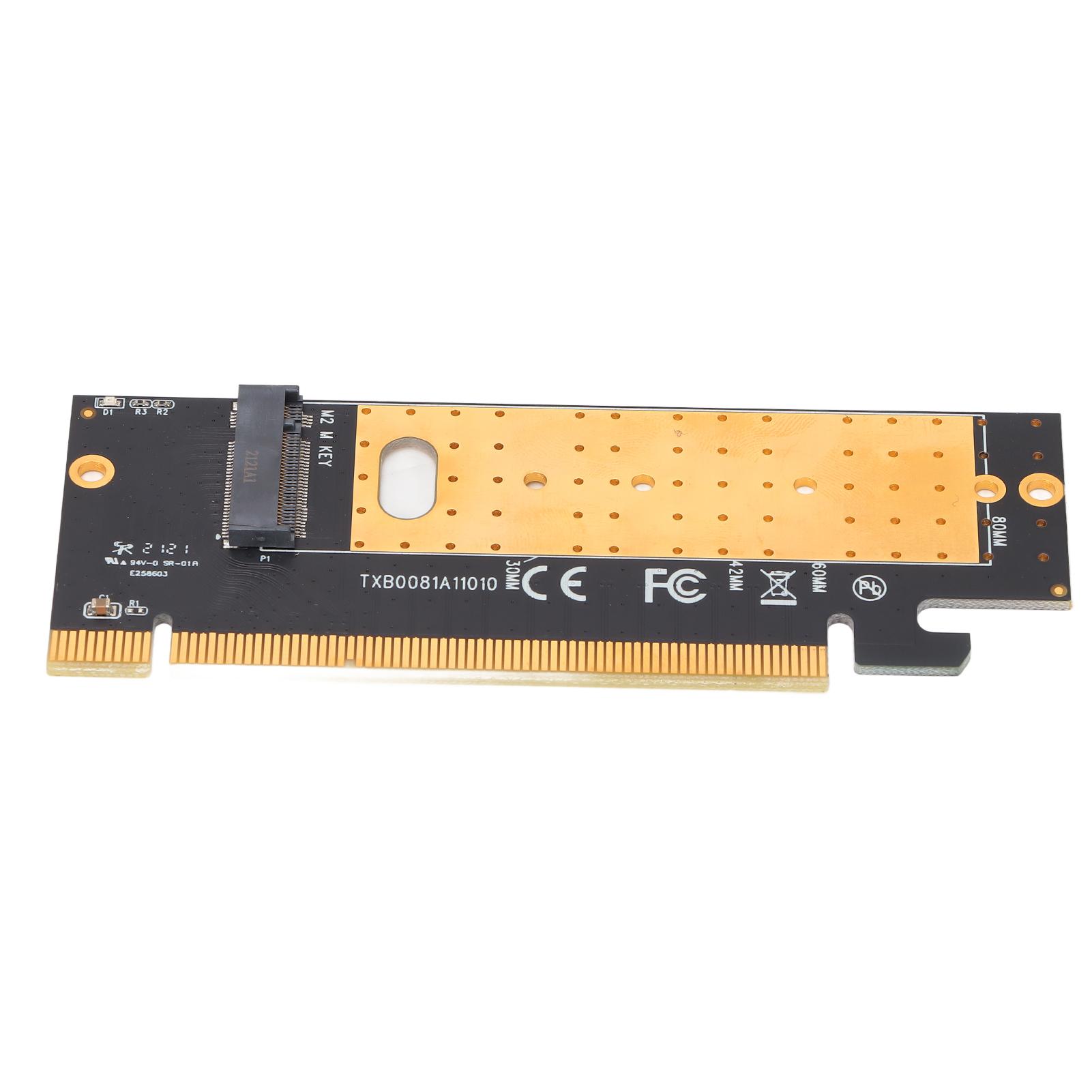 

M.2 to PCIE3.0 Adapter 8GB S Speed PCIE X16 Slot Free Expansion 2280 2260 2242 2230 with Heat Emission Hole for Windows