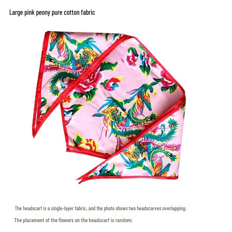 Nordöstliches ethnisches florales Bandana: Dreieckstuch für Errenzhuan Hip Hop-Aufführung