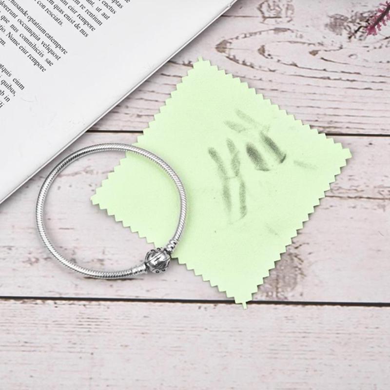 8x8cm Kleur Schoonmaak Polijstdoek Zacht Schoon Veegdoekje Voor Sieraden Gereedschap*100