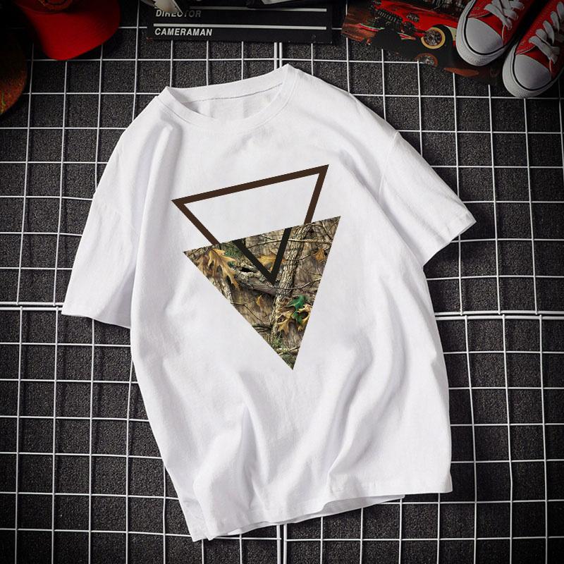 Short Sleeved Geometric Patterns Short Sleeve Fashion Printed Summer Fashion Casual Off Womens Clothing Women Women Graphics