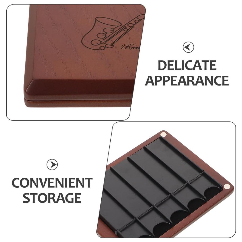 ifundom Alto Saxophone Reed Case, Double Opening, Wooden, Shockproof, Waterproof, Reed Storage Box, Lightweight, Portable, Also Suitable for