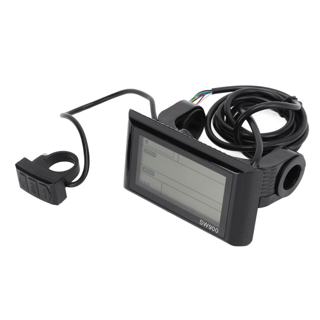 Electric Bicycle SW900 Display with 36V 48V Socket Durable Electric Bicycle LCD Display