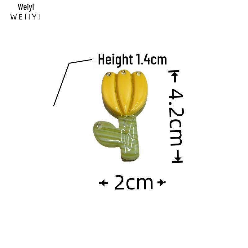 French Retro Tulip Acetate Hair Clip: Cute, Fashionable, Three-Dimensional Bangs Side Clip for Women.