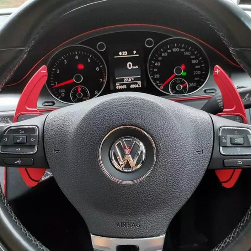 Car Steering Wheel Paddle Shifters For VW Golf 5 6 MK6 GTI R Jetta MK5 Passat B6 B7 CC Polo Sharan Tiguan Seat Leon Aluminum