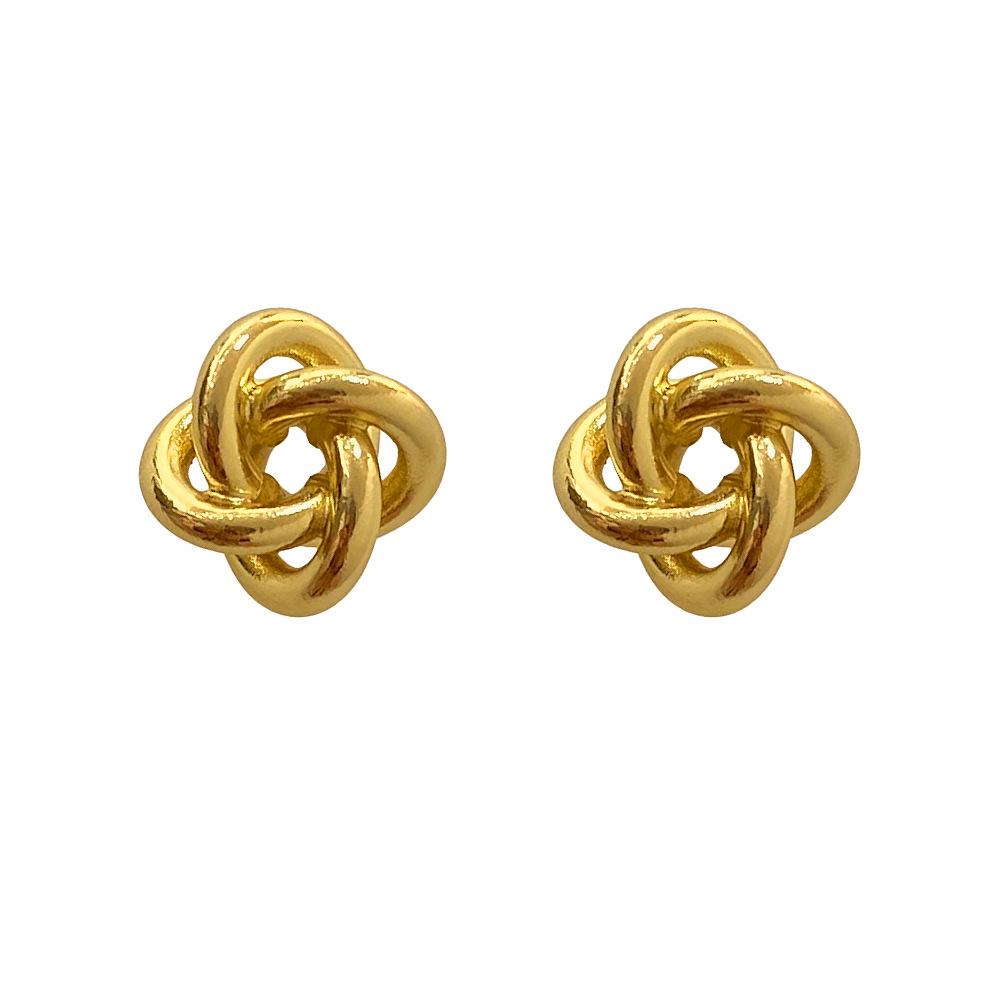 Exquisite French Retro Twisted Stud Earrings: Simple, High-End Design