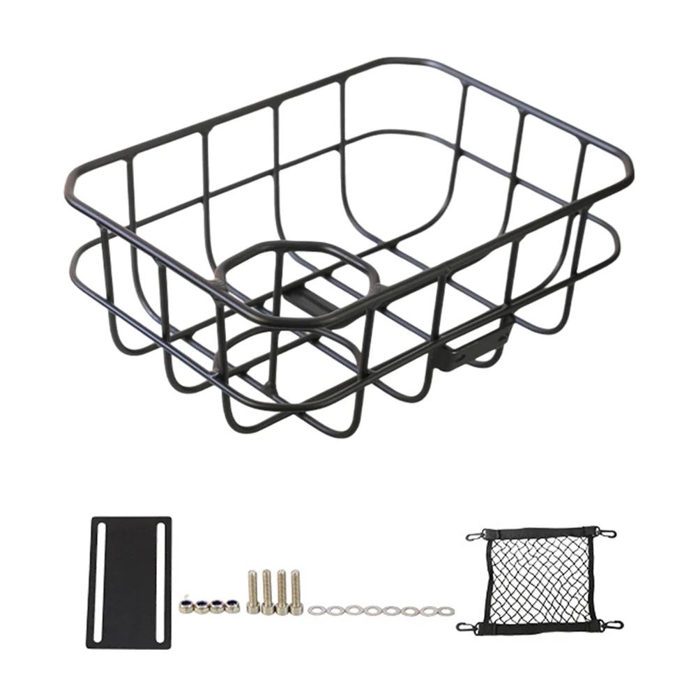 Basket For Mountain Bicycles Leisure Bike Basket Mountain Bike Basket Aluminum Alloy Basket Screw Accessories Included Cycling Black hole screw