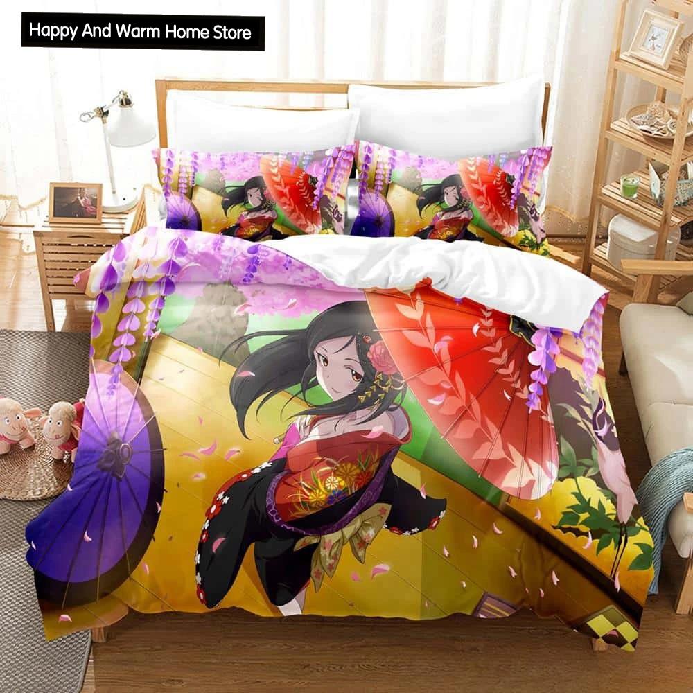 THE iDOLM@STER Cinderella Girls Starlight Stage 3D Printed Anime Bedding Set for Adult Boys Duvet Cover