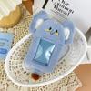 Short Elephant Plush Card Case With Display Pendant For Student Id And Card Meal