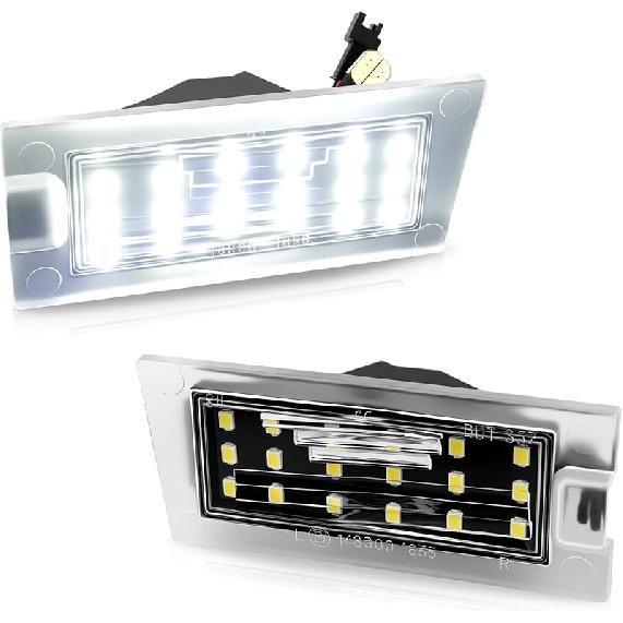 D-Lumina LED License Plate Light Tag Lamp Assembly For -UP Nissan Altima Sentra Rogue Versa, Powered By 18-SMD Xenon White LED Tag Lights, Pack Of 2