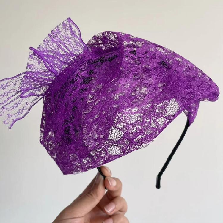 Fascinator Hut Damen Blume Netzband Kopfband Cocktail Teeparty Kopfschmuck