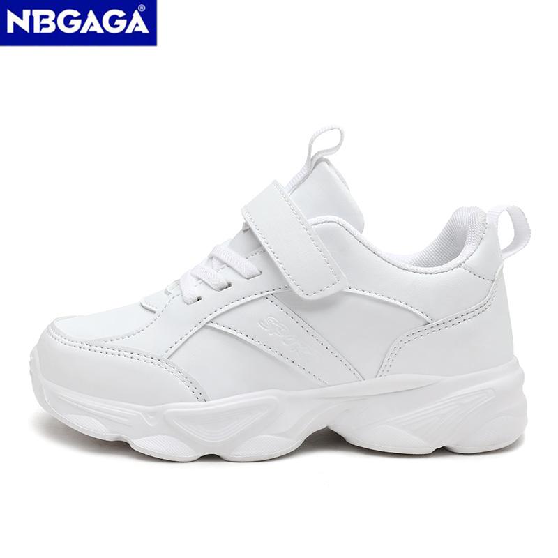Four Seasons Children's Fashion Sports Shoes Breathable Student White School Walking Shoes Anti-skid Boys& Girls Casual Running Sneaker