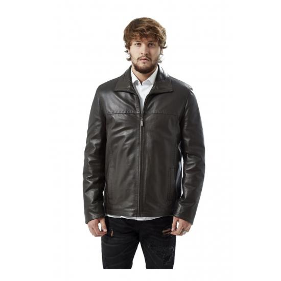 

Мужские куртки Mens Korpium Brown Leather Jacket Relaxed Fit