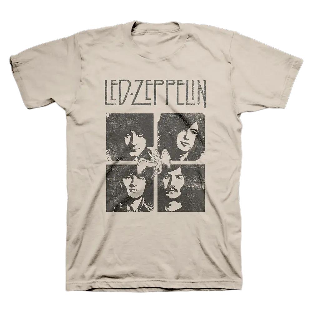 Rock Band Led Zeppelin T-Shirt Herren und Damen Sommer Gothic Y2K Kleidung Mode Retro Rundhals Kurzarm Top Streetwear