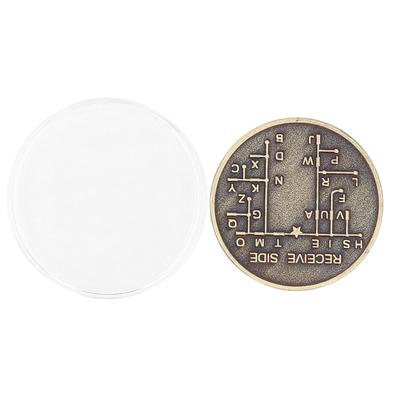 CW Morse Code Training Coin Galvanized Copper Encryption Language Coin for Amateur Radio Beginner