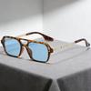 2026 New Fashion Punk Square Sunglasses Unisex Retro Double-Bridge Hollow-Frame Glasses Travel UV Protection Shades UV400