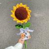 Handgemachtes Garn Häkeln Rote Rose DIY Stricken Sonnenblume Kreatives Geburtstagsgeschenk Valentinstag Heiratsantrag Geschenk Großer Rosenzweig