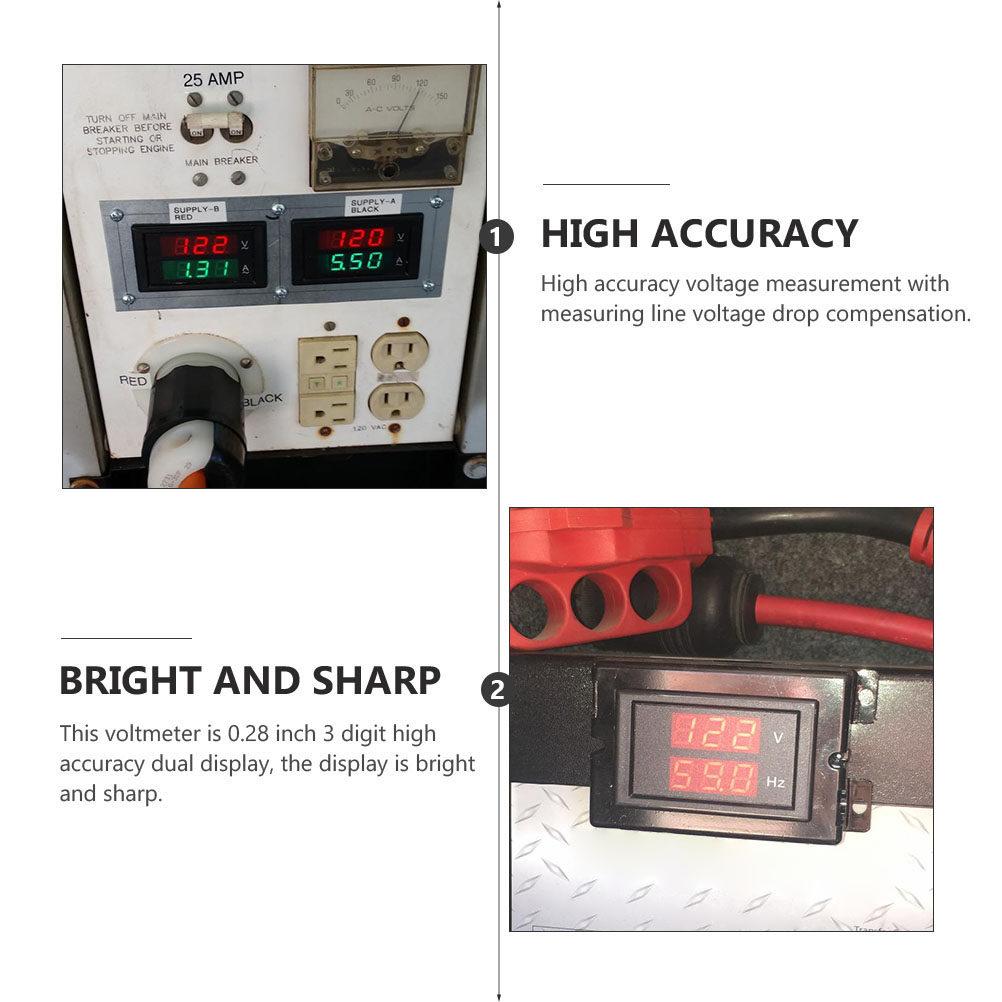 5Pcs 10a Voltmeter Ammeter Digital Panel Gauge Bright Display Battery Voltage Current Tester for Automotive Electric Motorcycles