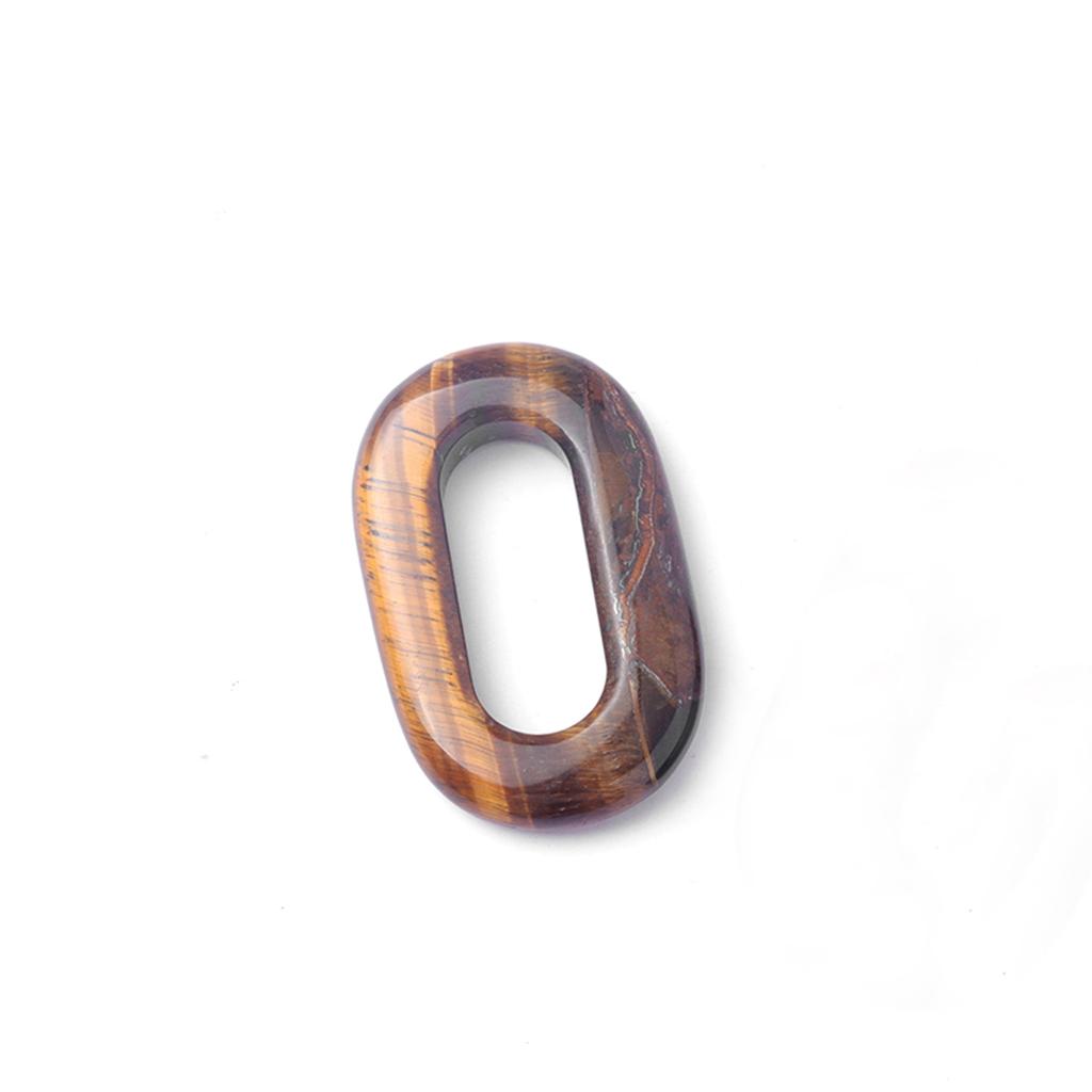 1 Stück Naturstein-Anhänger, hohl, oval, Quarz, Amazonit, Amethyst, Edelsteine, Charms für die Schmuckherstellung, DIY, Frauen, Männer, Halskette, Ohrringe, Zubehör, 23 × 38 mm