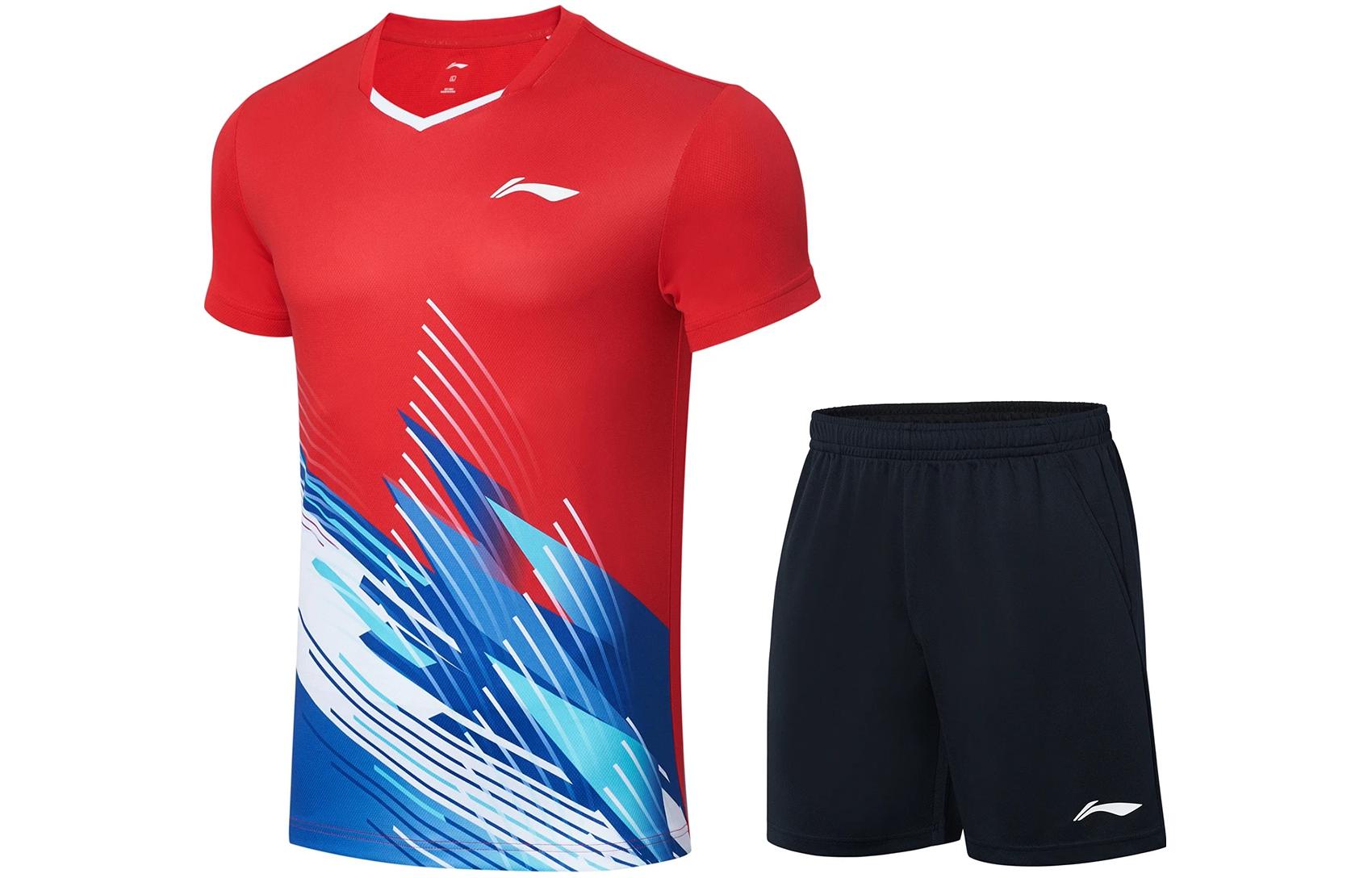 Li Ning Badminton Collection Basketball Suit Unisex Vermilion AATT021-2 M