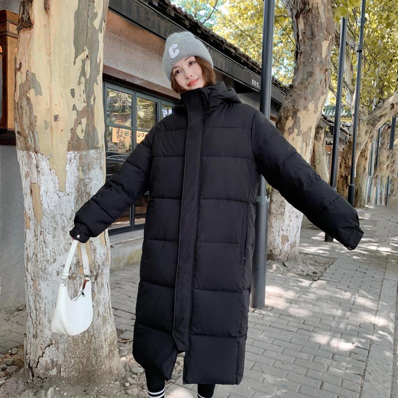 Down Cotton-padded Jacket for Women 2025 Long Over-knee Korean Loose and Thick New Winter Casual Coat for Women