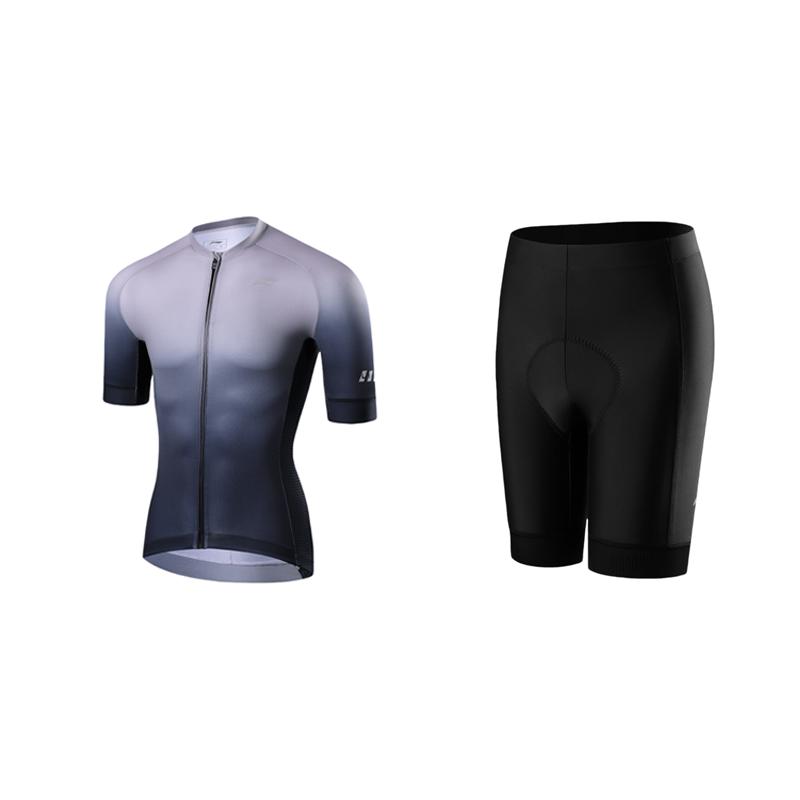 Li Ning Cycling Suits Men s Crew Neck Thin LCTY057+LCTK097 M