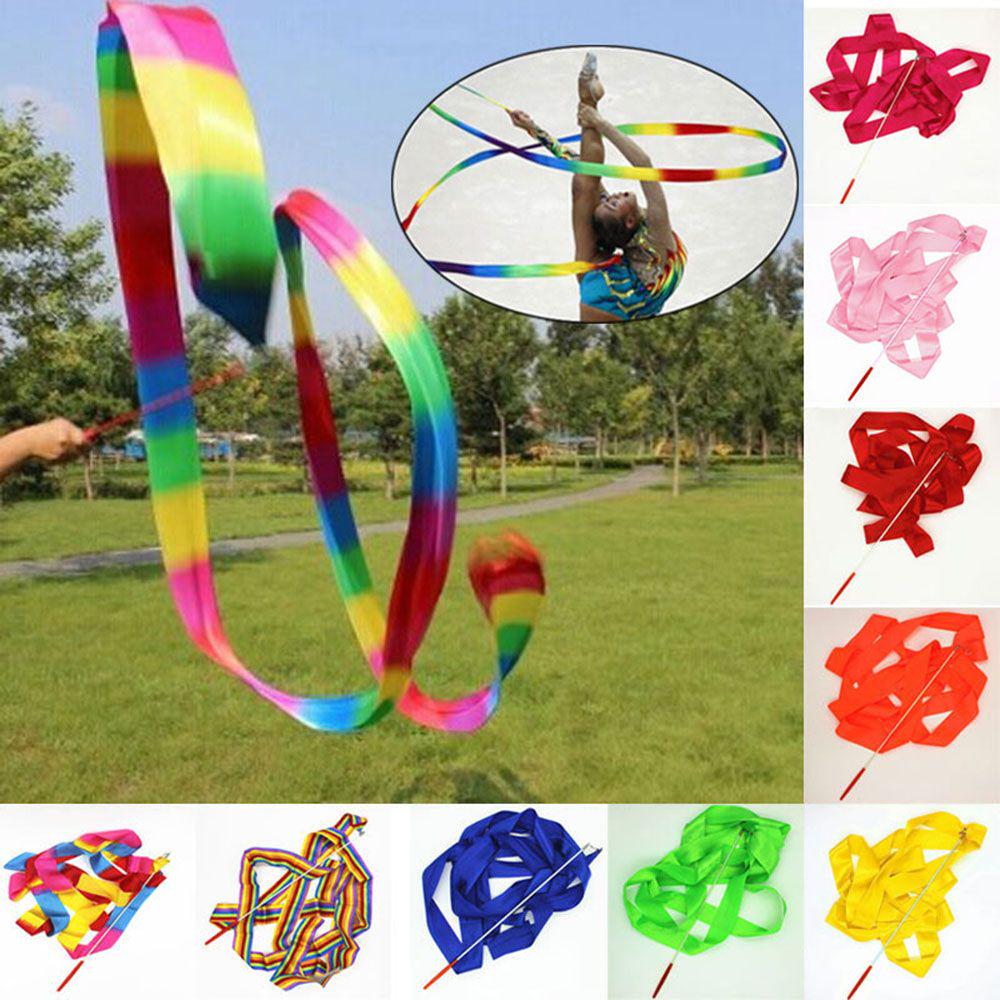 Gym danse ruban gymnastique art Ballet streamer Twirlings Rod Outdoors