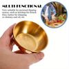 1pc Stainless Steel Golden Sauce Dishes Appetizer Seasoning Serving Dishes Sets Tray Spice Plates Kitchen Tableware
