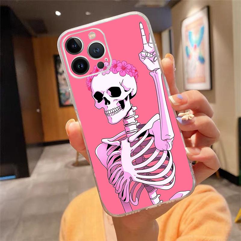 Skeleton Phone Case For iPhone 17 Pro Max Air 17 16 15 14 13 Pro Max 15 16 Pro 15Plus