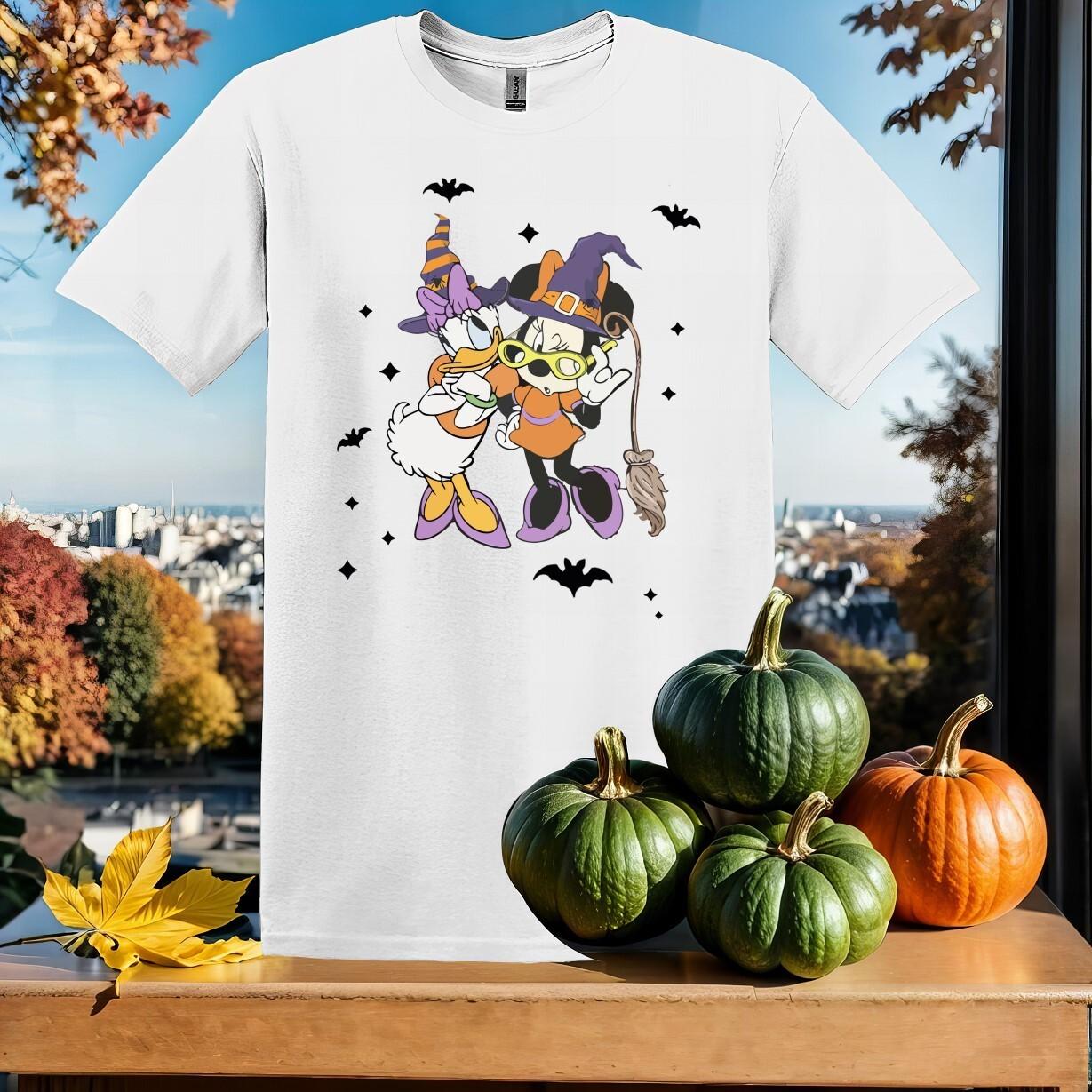 Disney Minnie and Daisy Witches T-shirt T shirt Men Women Unisex Tshirt SY269 XXL