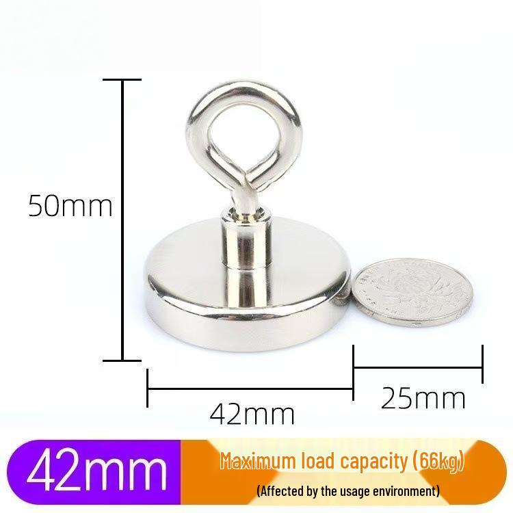 High-Capacity Magnetic Hook with Strong Eye Ring for Outdoor Use