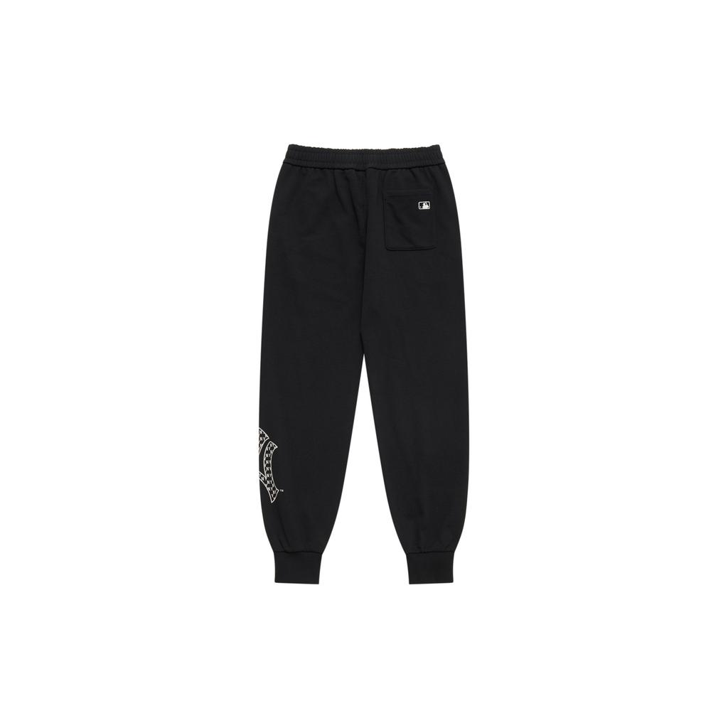 MLB Monogram Series New York Yankees Ss25 Solid Color Embroidered Letter Print Loose Casual Comfortable Sports Pants Unisex Pants 3APTM0151-50BKS