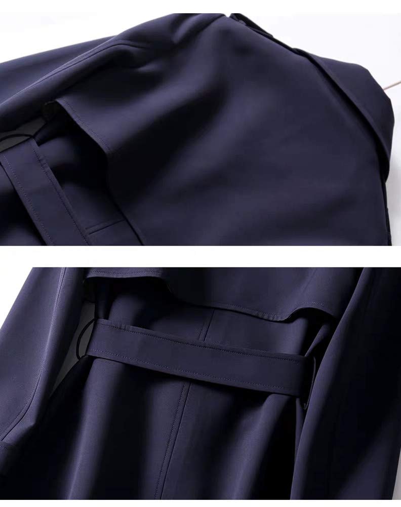 JINLUN Trench Coat with Perfect for Solid Perfect for Fall and Spring Women's Knee-Length Belt, Commuting, Color,