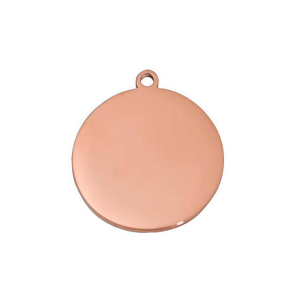 Engravable Stainless Steel Round Mirror Pendant for DIY Jewelry