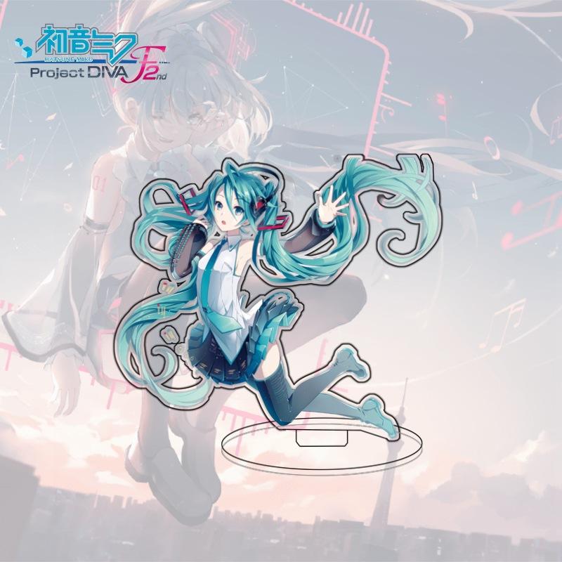 Large Standee Hatsune Miku Anime Acrylic Desktop Decor Cartoon Figure Collectible Gift For Fans