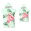 Flamingo Strandtuch Schnelltrocknend Kapuzenmantel Neoprenanzug Erwachsene Kinder Große Handtücher Eltern-Kind-Poncho Bademantel für Schwimmen Surfen