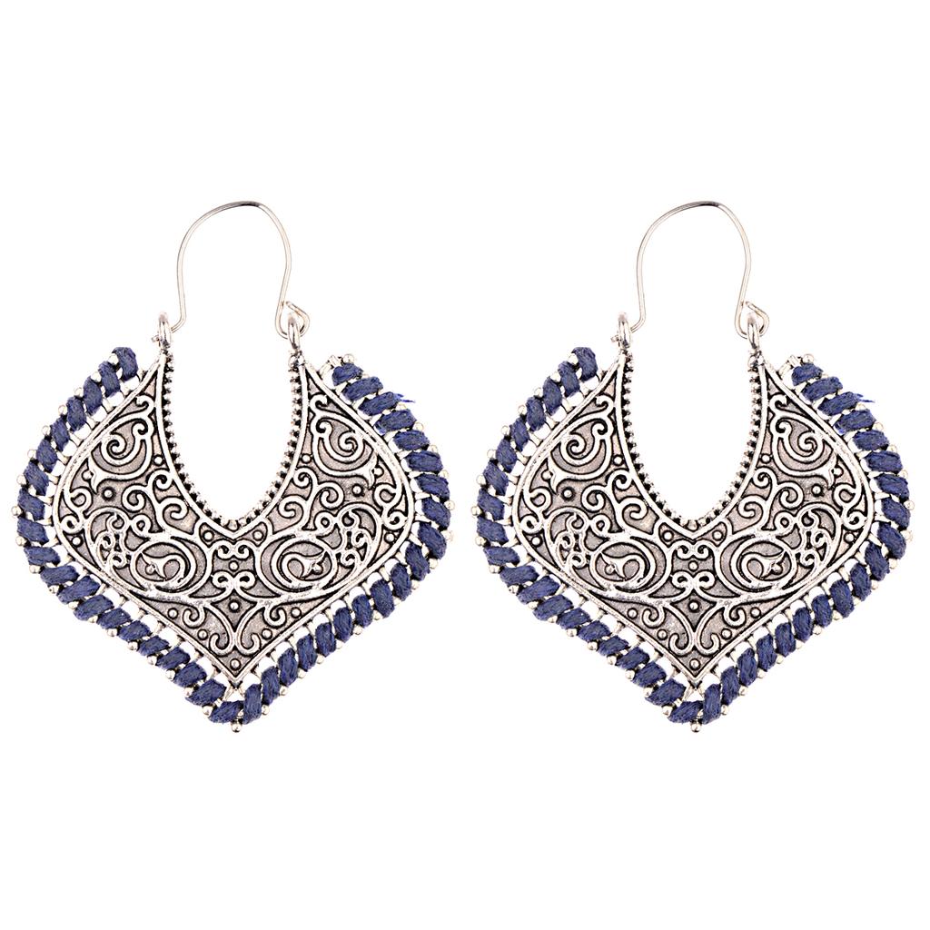 TopHanqi Indian Earring For Women Antique Ethnic Copper Color Small Bells WaterdropTassel Earrings Turkish Tribal Gypsy Zircon