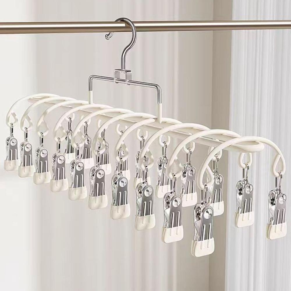 Rustproof Clothes Drying Hanger Stainless Steel Underwear Socks Holder  Laundry Room