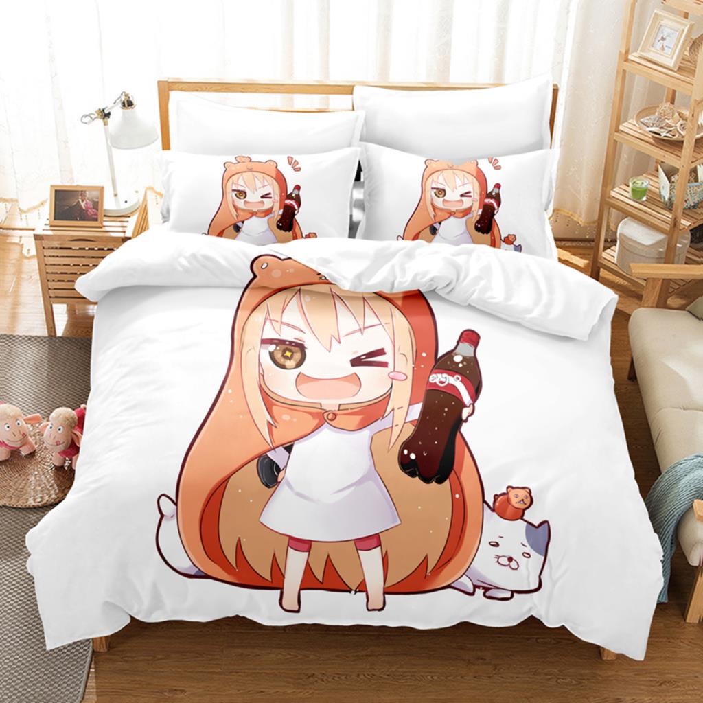 3D Print Anime The Himouto! Umaru-chan Bedding Sets Duvet Cover Set With Pillowcase Twin Full Queen King Bedclothes Bed Linen
