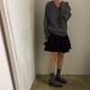 Loose Fit Wool V-Neck Long Sleeve Knit in 2 Colors