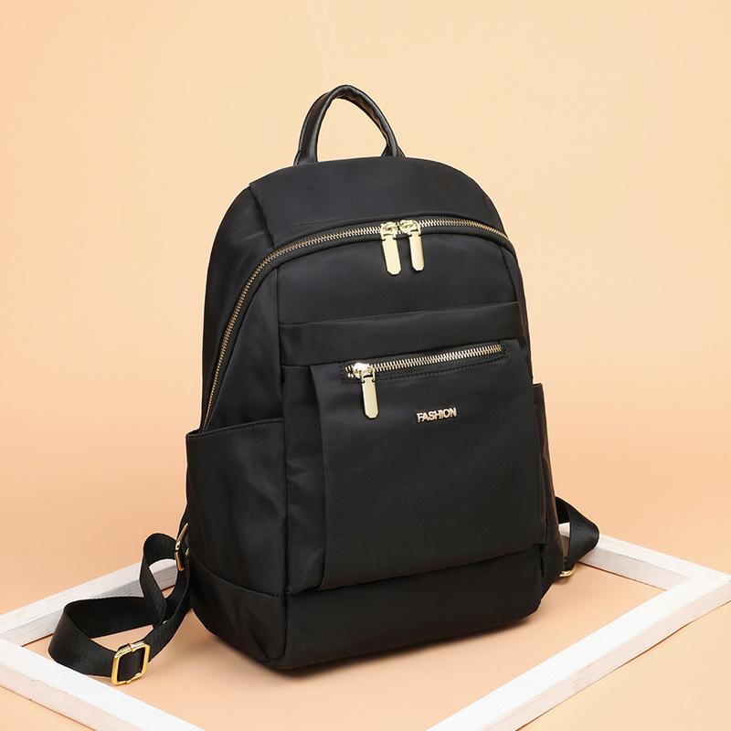 Women'S Backpack Women'S Black Fashion Large Capacity Versatile Backpack Travel High Texture School Bag