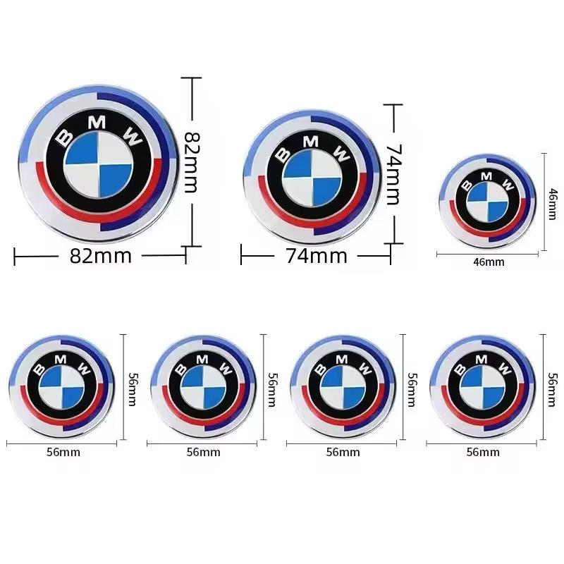 7 szt./zestaw Logo 50. Rocznicy Samochodu Do BMW G30 G31 G38 G11 G12 G20 G28 F10 F48 F49 G01 F20 F21 F22 Pokrywa Dekoracyjna Felgi