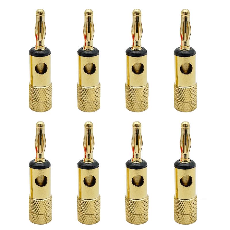 

20pcs/Set 4mm Banana Plug Pure Copper Gold Plated Speaker Wire Amplifiers Audio Video Connectors